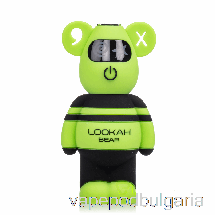 Vape 10000 Дръпки Lookah Bear 510 батерия зелена